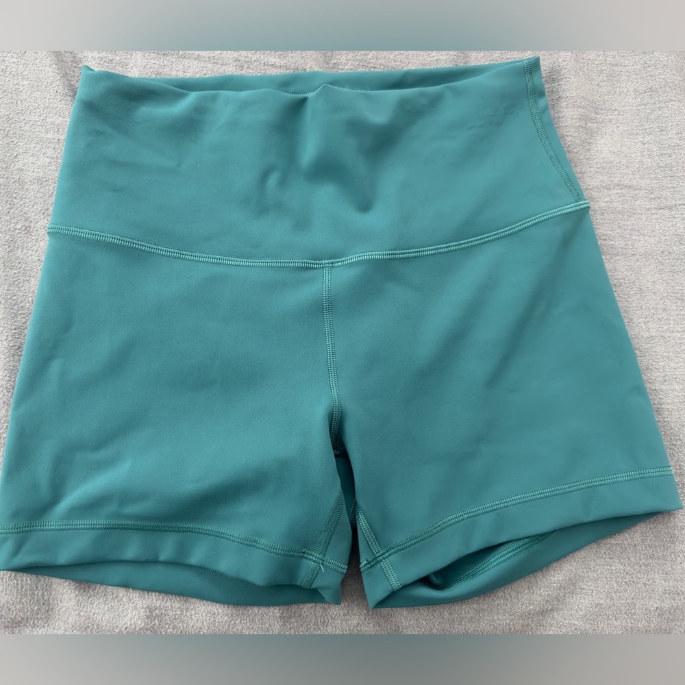 LULULEMON- Wunder Train High-Rise Short 4" Teal Lagoon